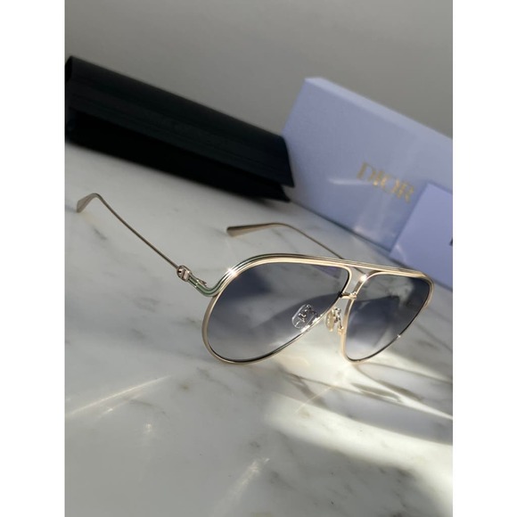 NEW Dior EverDior A1U Sunglasses in Gold Blue Gradient - Picture 6 of 8